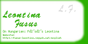 leontina fusus business card